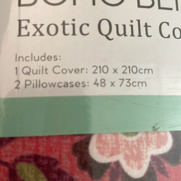 Boho bliss exotic quilt cover set Queen size - Picture 5 of 5